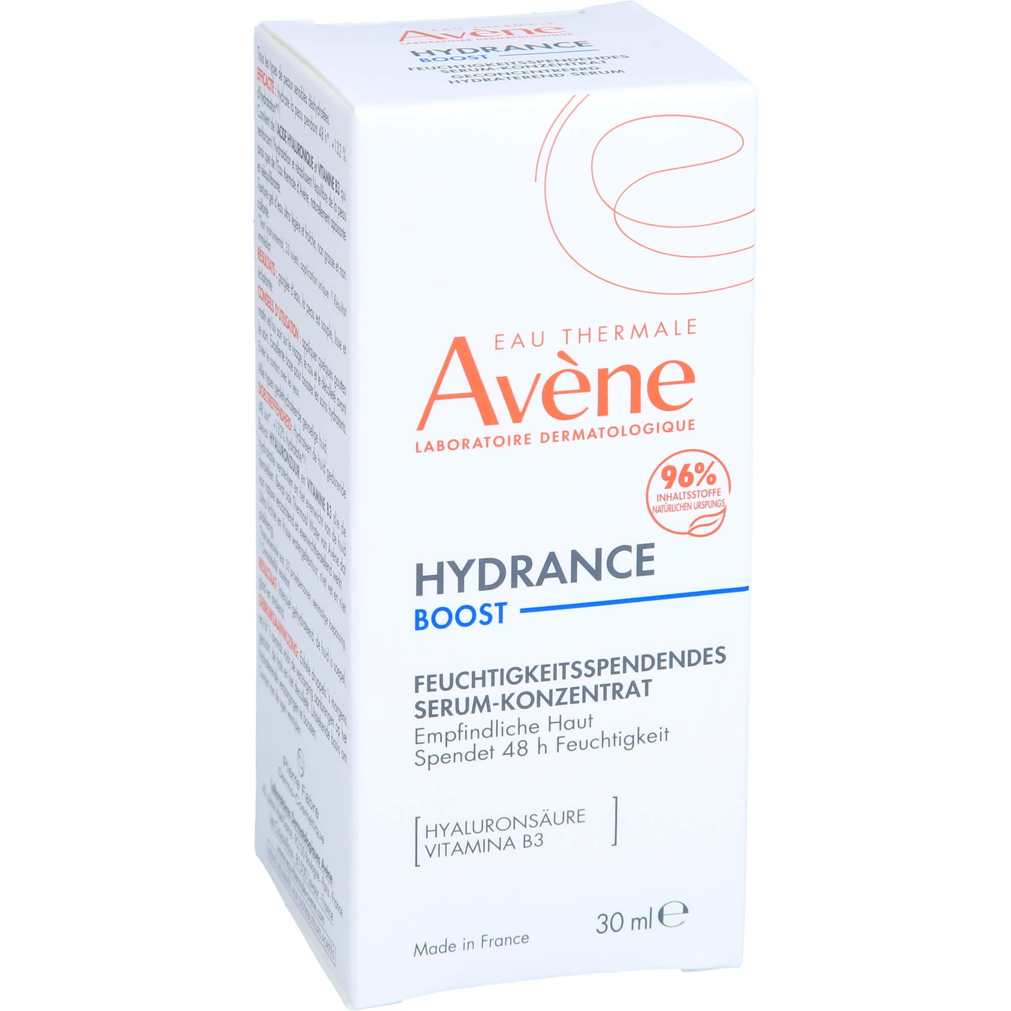Avène Hydrance Boost Serum water-gel texture swatch for fast absorption