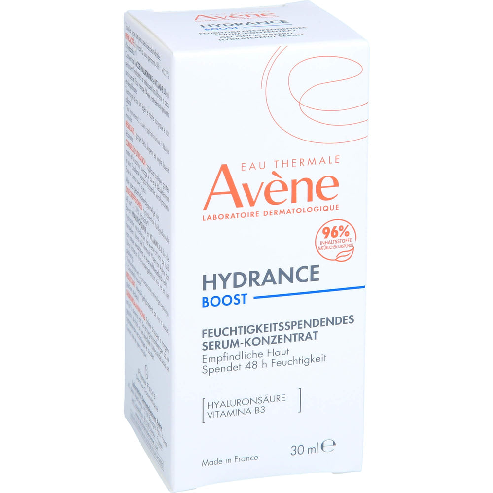 Avène Hydrance Boost Serum water-gel texture swatch for fast absorption