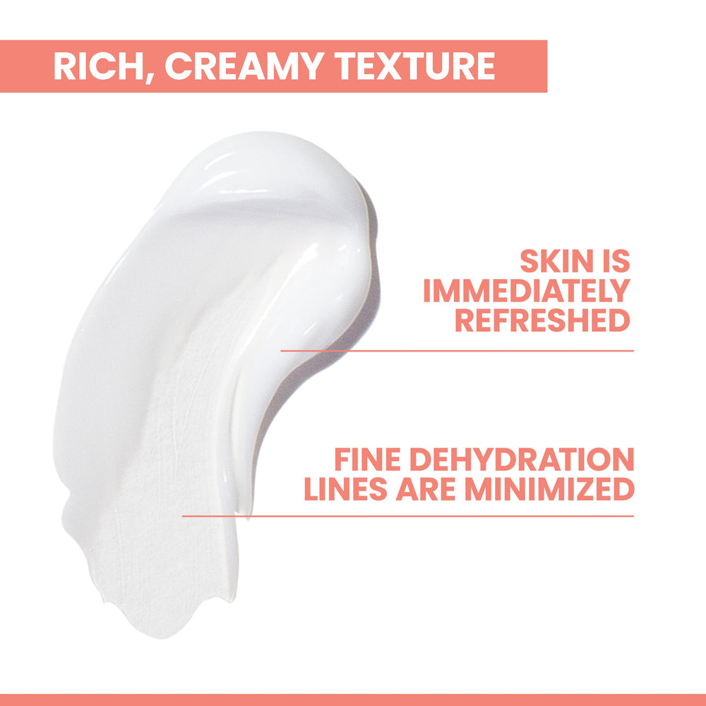Spread of Avène Hydrance Rich Cream on hand demonstrates smooth application and nourishment.