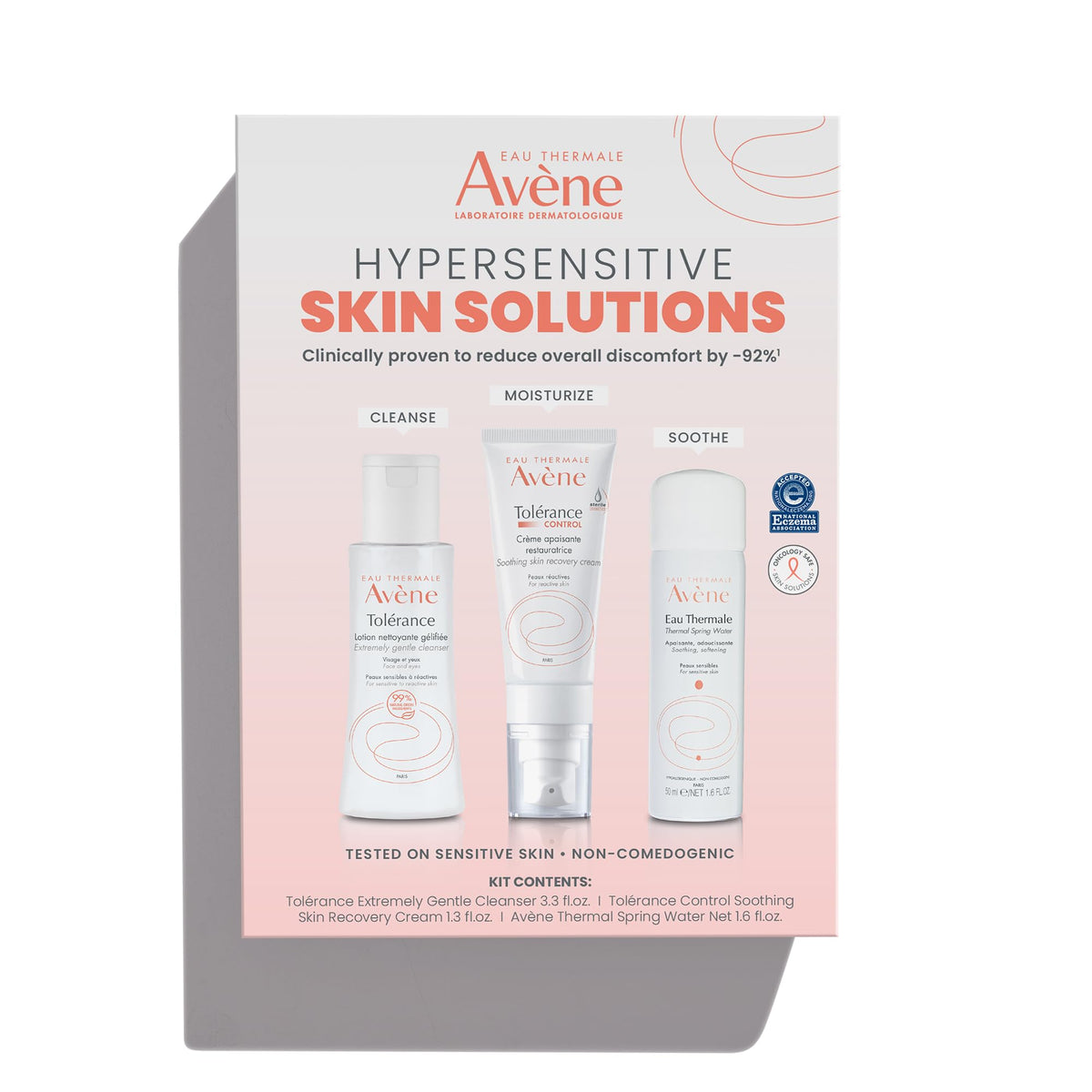 Avène Hypersensitive Skin Starter Kit packshot showcases a complete routine for delicate complexions.