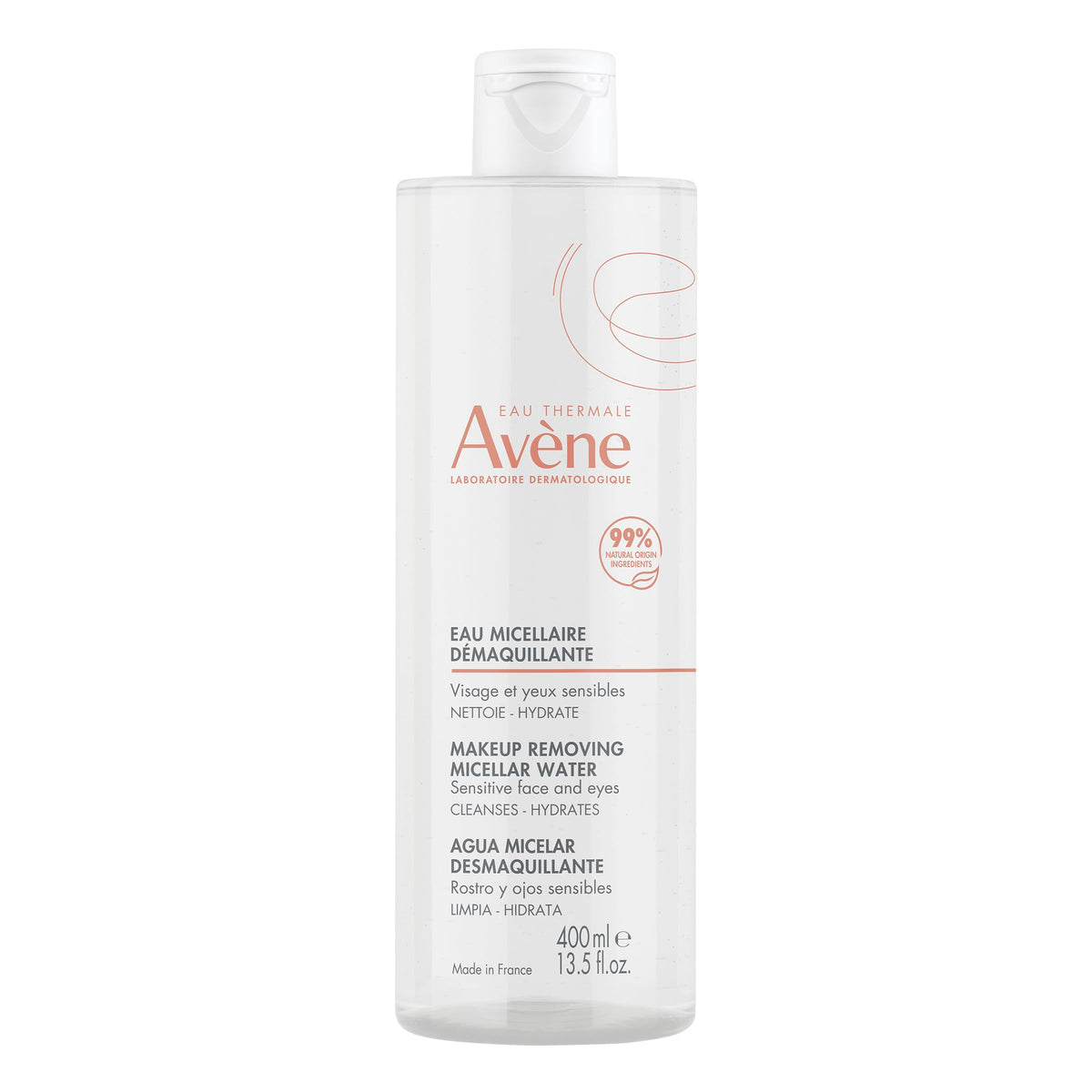 Avène Micellar Lotion bottle close-up ready for cleansing ritual.