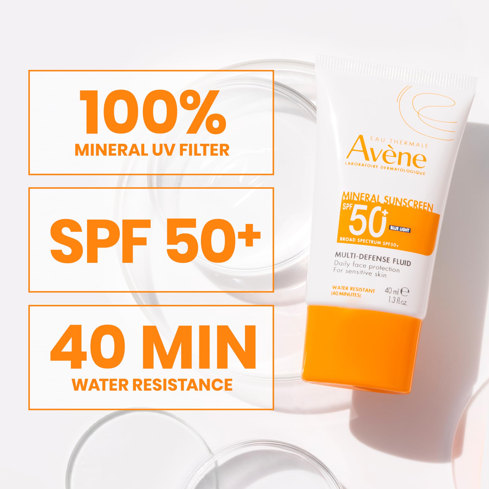 Avène Mineral Sunscreen Fluid remains water-resistant during outdoor activities