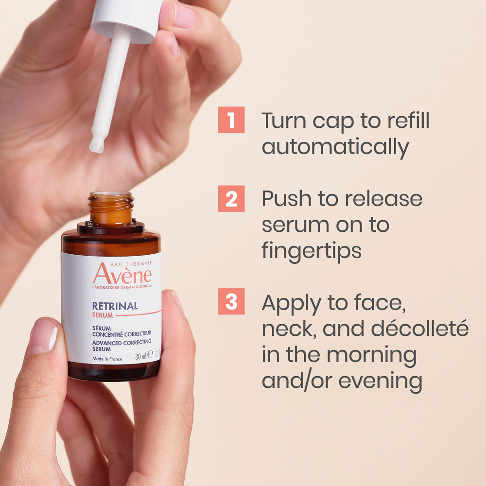 Avène RetrinAL on skin with a subtle glow after use