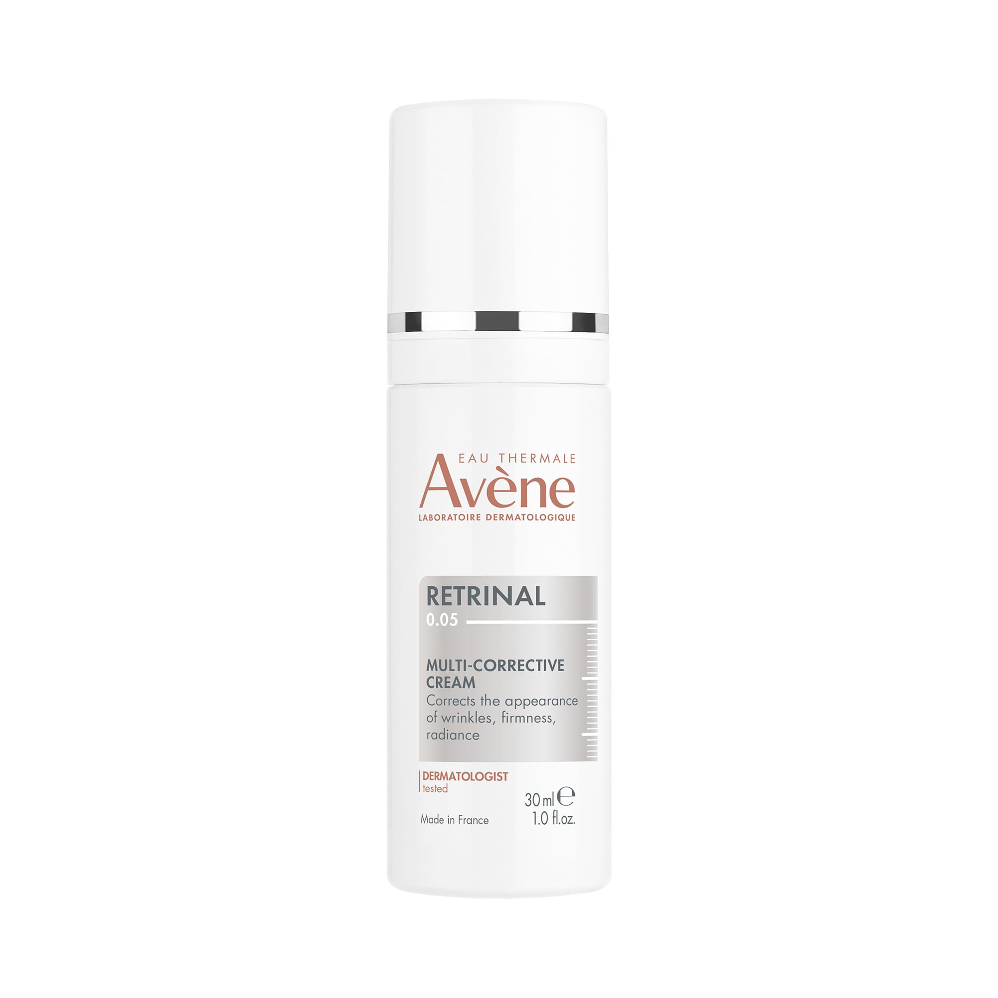 Avène Retrinal 0.05% cream bottle showing lightweight formula for smoother skin