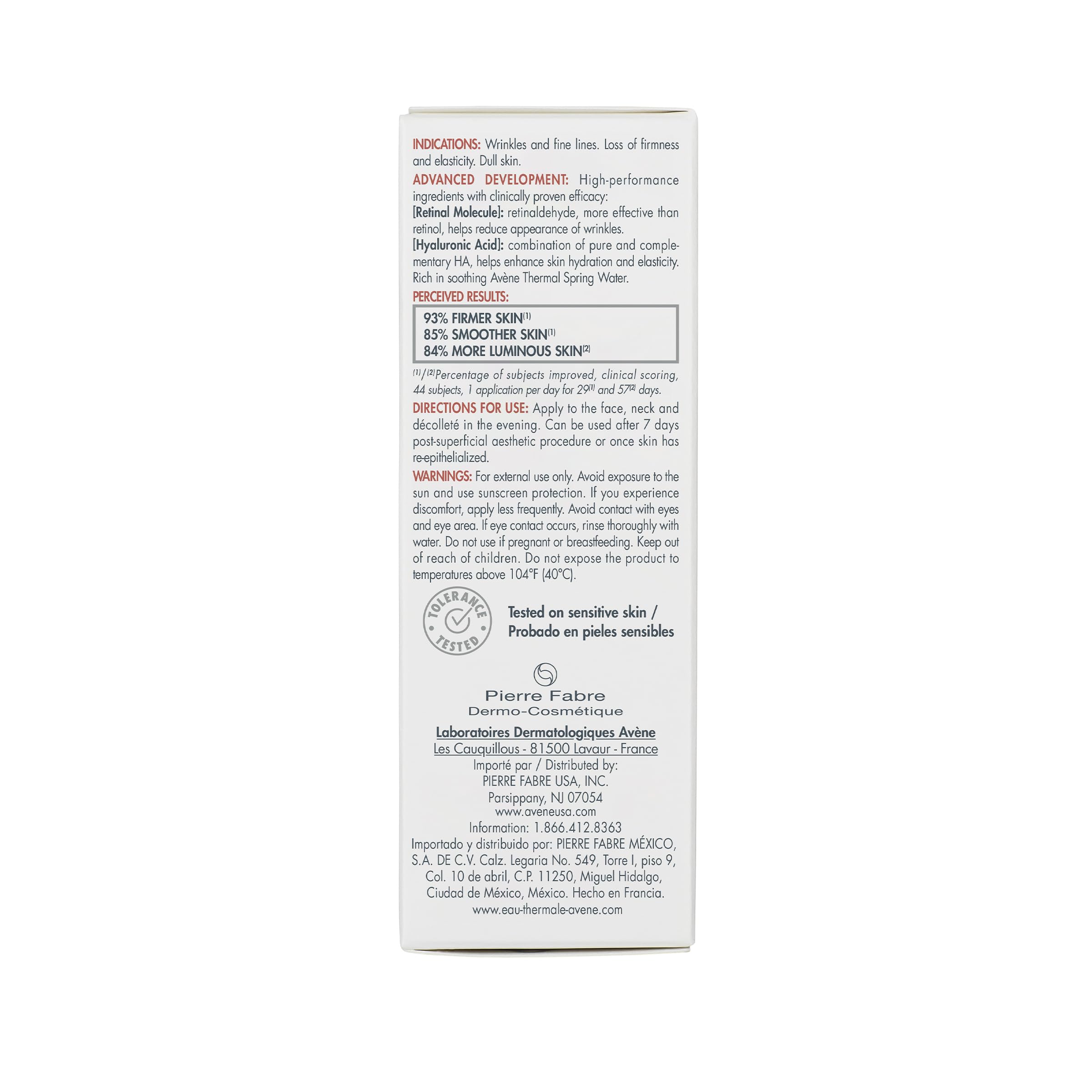 Avène Retrinal 0.1% cream applied as part of daily routine
