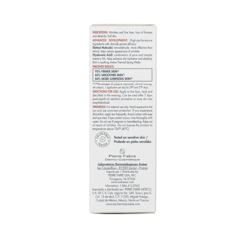 Avène Retrinal 0.1% cream applied as part of daily routine