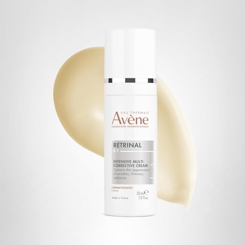 Daily skincare scene featuring Avène Retrinal 0.1% for wrinkles.