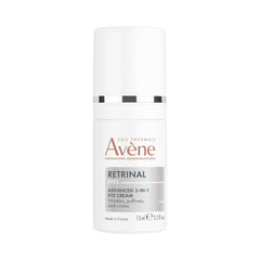 Avène Retrinal Eyes advanced 3-in-1 cream jar showing smoothing and hydration for the eye contour