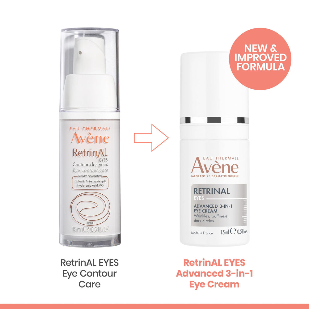Daily routine with Avène Retrinal Eyes integrated into skincare lineup