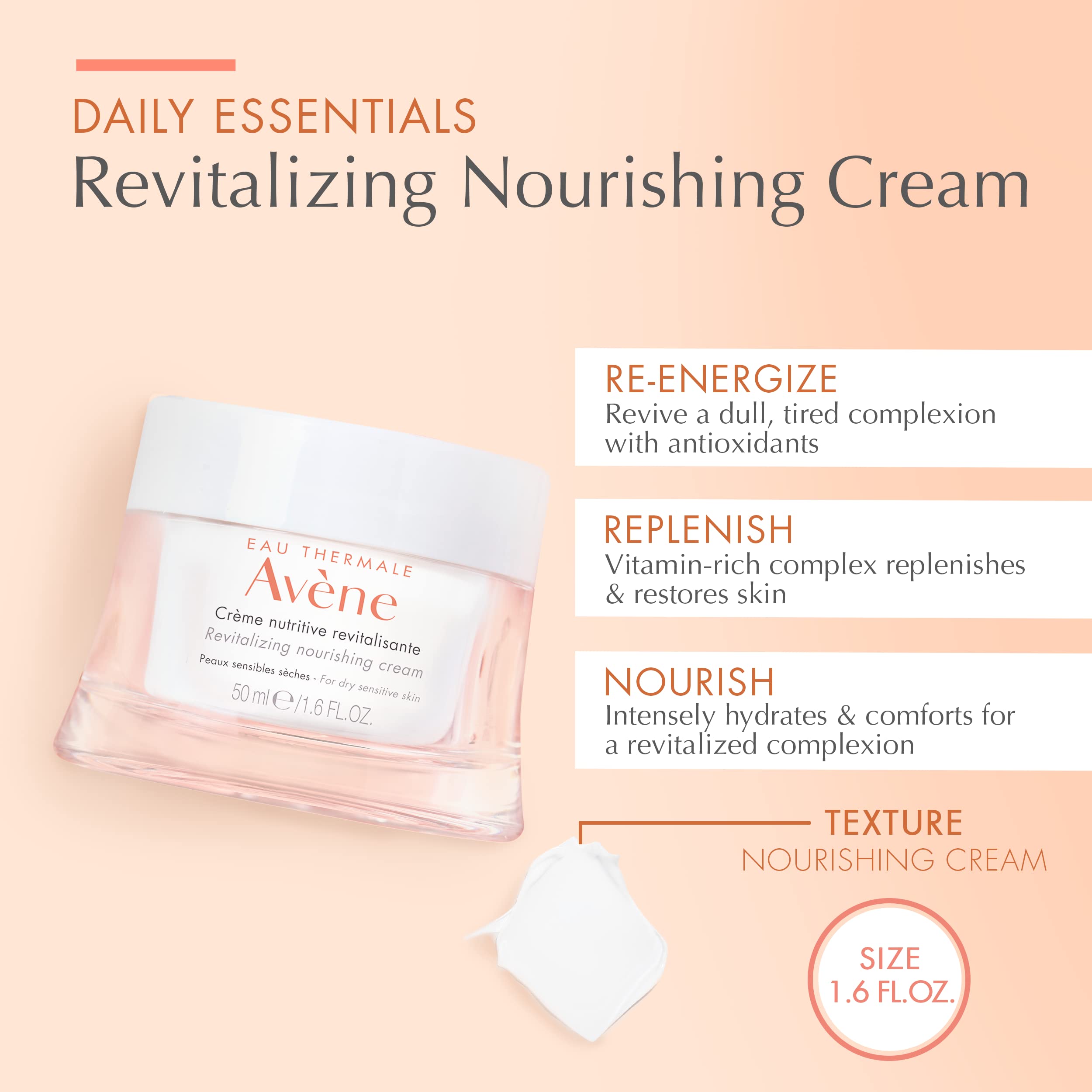 Close-up of the cream texture emphasizing rich emollients for smoother skin