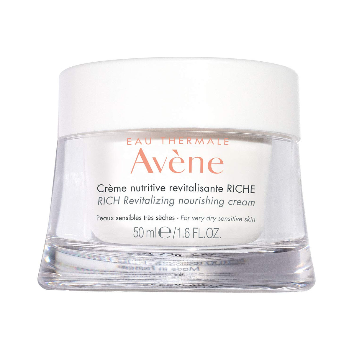 Avène Rich Revitalizing Cream bottle showing premium moisturizer for dry, sensitive skin.