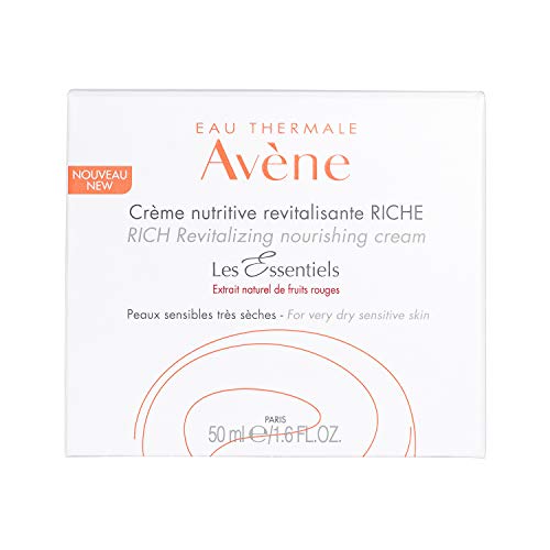 Avène Rich Revitalizing Cream jar close-up highlighting rich texture ideal for overnight hydration.