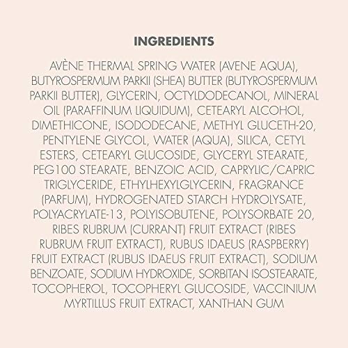 Avène Rich Revitalizing Cream packaging detail emphasizing non-comedogenic design.