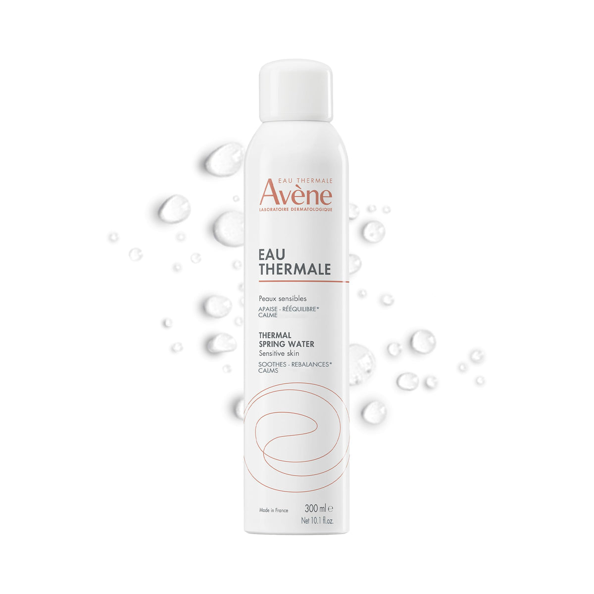 Avène Thermal Spring Water bottle shown for soothing sensitive skin.