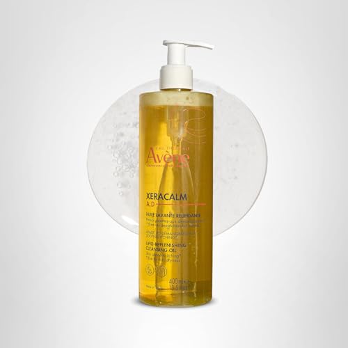 Avène XeraCalm A.D 13.5 oz bottle shown for daily routine.