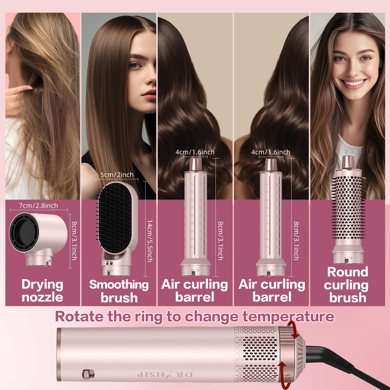 AVENHO Travel-friendly hair styler blends drying curling and straightening in one