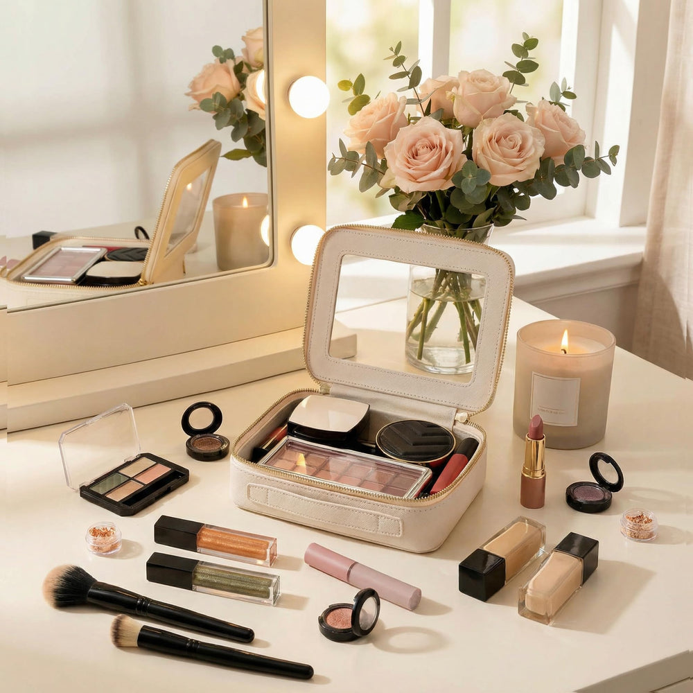 Aveniee Gift-ready makeup bag suits holidays and special occasions.