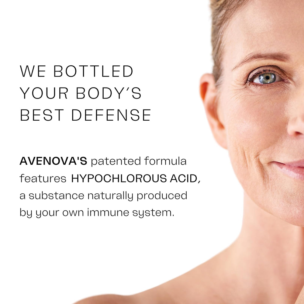Avenova HOCl spray image emphasizing hypoallergenic formula