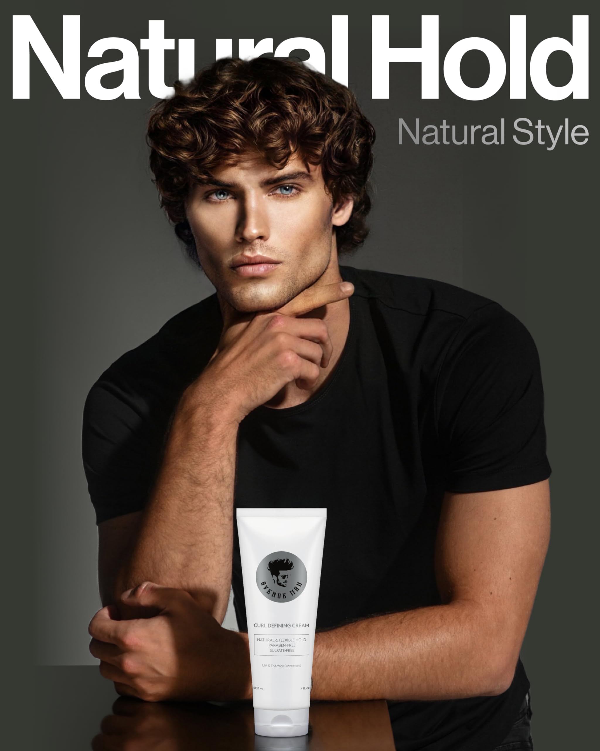 Avenue Man Curl Defining Cream hair application demonstrates easy, everyday styling