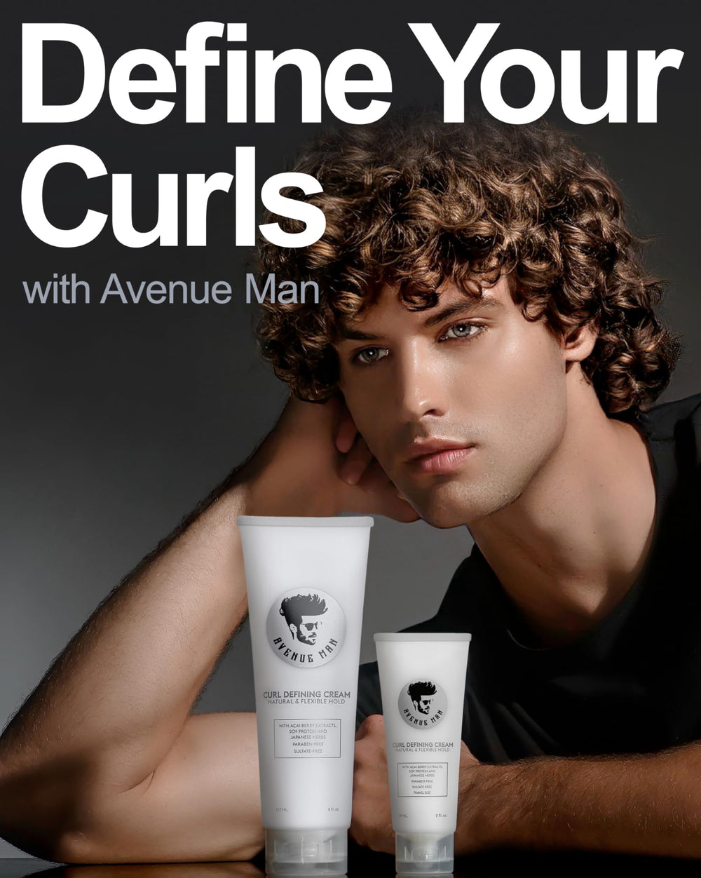 Avenue Man Curl Defining Cream humid barrier keeps curls defined