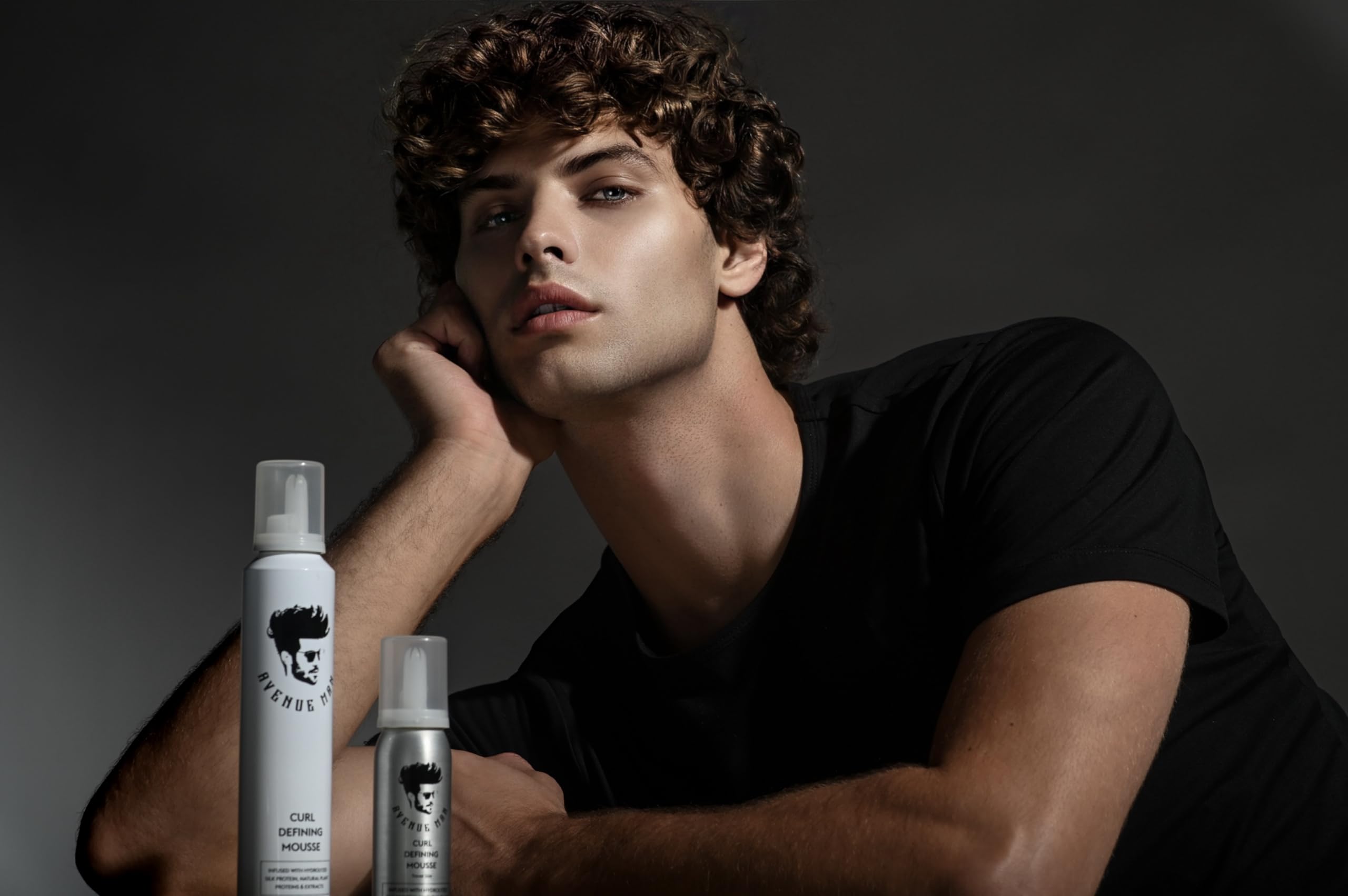Daily-use friendly Avenue Man Curl Defining Mousse washes out cleanly.