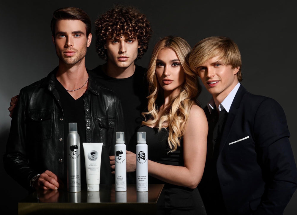 Diffuser-ready styling with Avenue Man Curl Defining Mousse for defined curls.