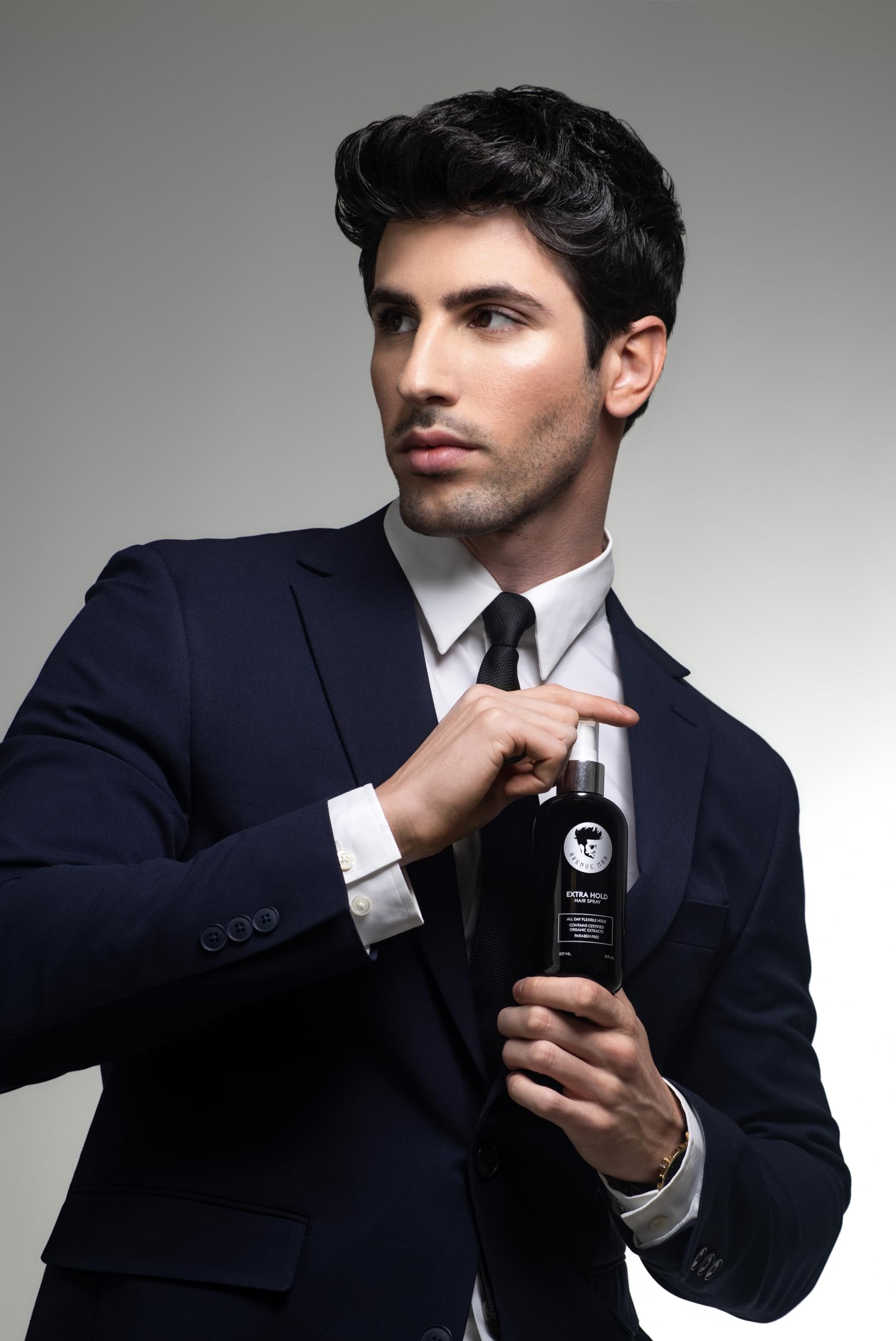 Avenue Man Hair Spray: aplicación rápida, secado en segundos, sin residuos