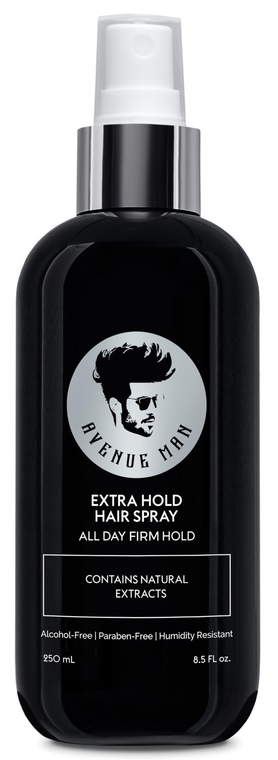 Avenue Man Hair Spray Extra Fuerte: envase sin aerosol para fijación duradera