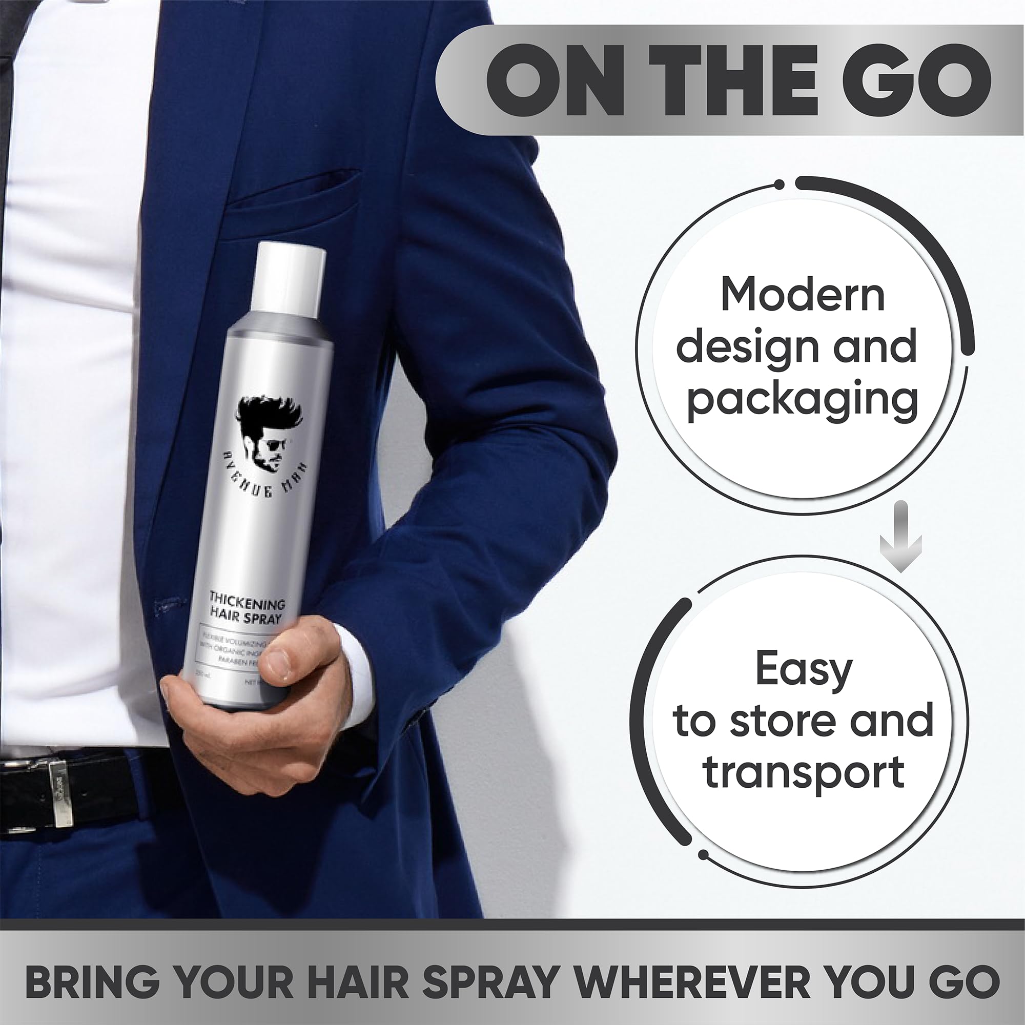 Subtle vanilla scent impression from Avenue Man thickening spray