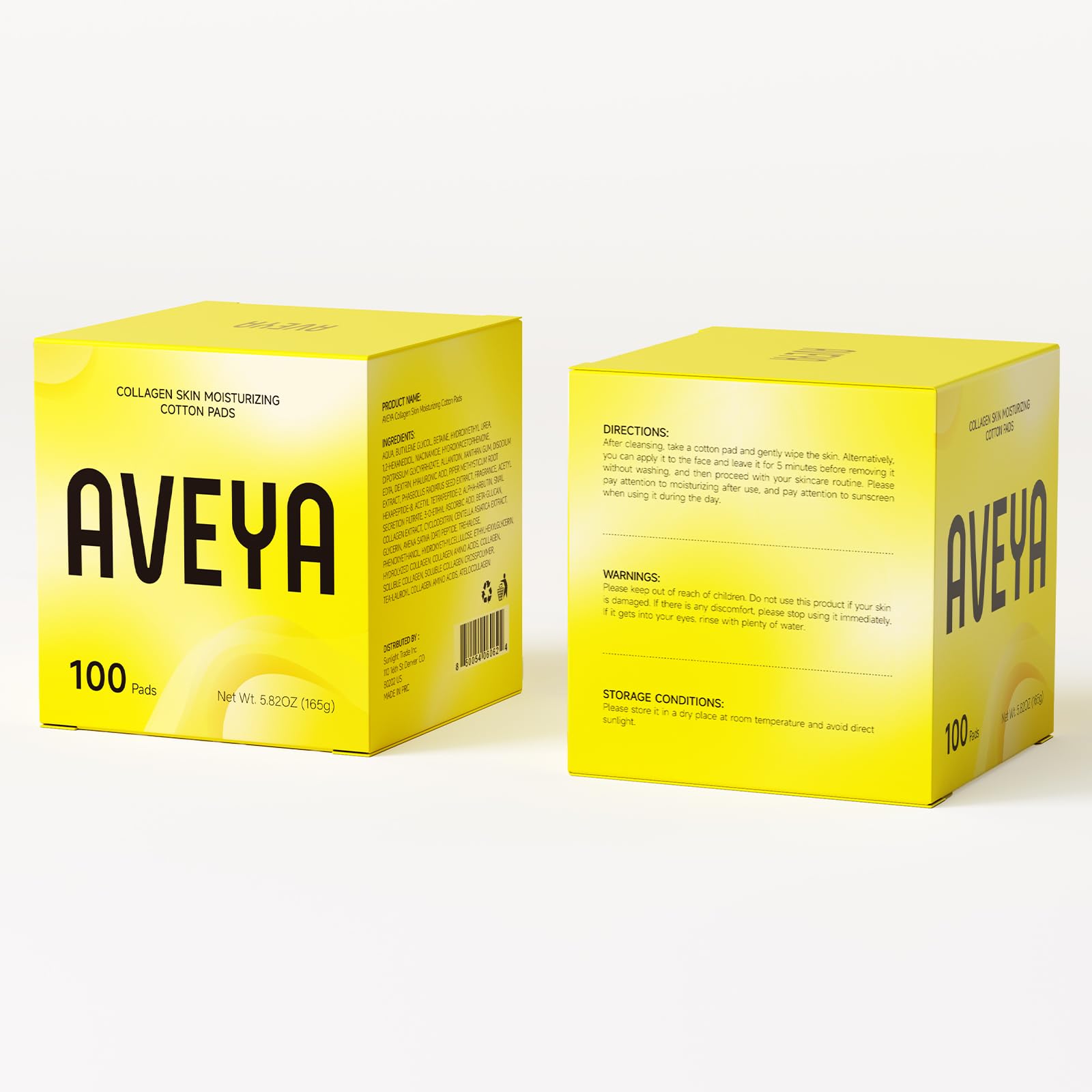 AVEYA Dark Spot Pads jar and pads imply gentle renewal over time