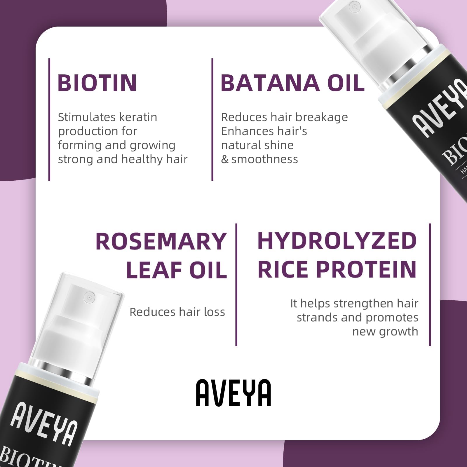 AVEYA Hair Growth Spray batana oil focus for deeper conditioning feel