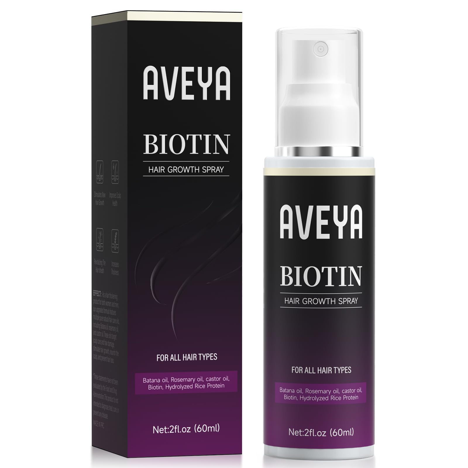 AVEYA Hair Growth Spray bottle for easy scalp nourishment and styling