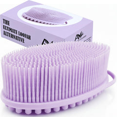 Avilana cepillo corporal silicona doble lado para limpieza completa y suave