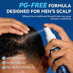 AVITAPURE fast-drying formula leaves no greasy residue on the scalp.