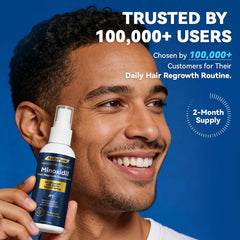 AVITAPURE Minoxidil spray enables precise scalp targeting for thinning areas.