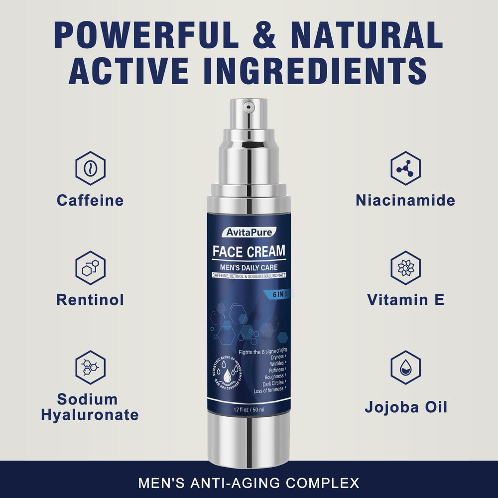 AVITAPURE hydrating men’s moisturizer absorbed fast with no greasy residue