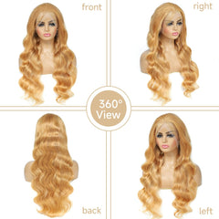 Avolo wig displaying bleached knots for realistic scalp appearance.