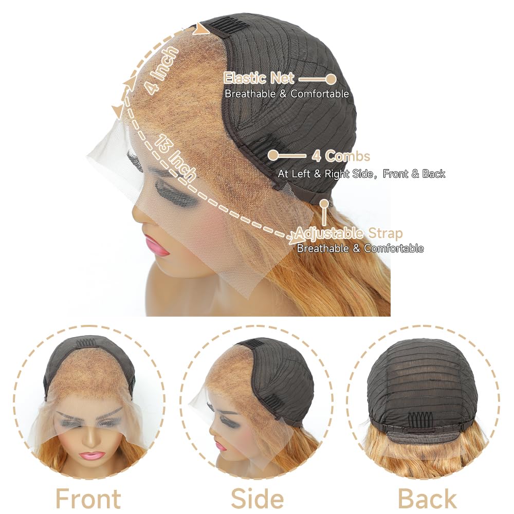 Avolo glueless frontal wig with adjustable strap for secure wear.