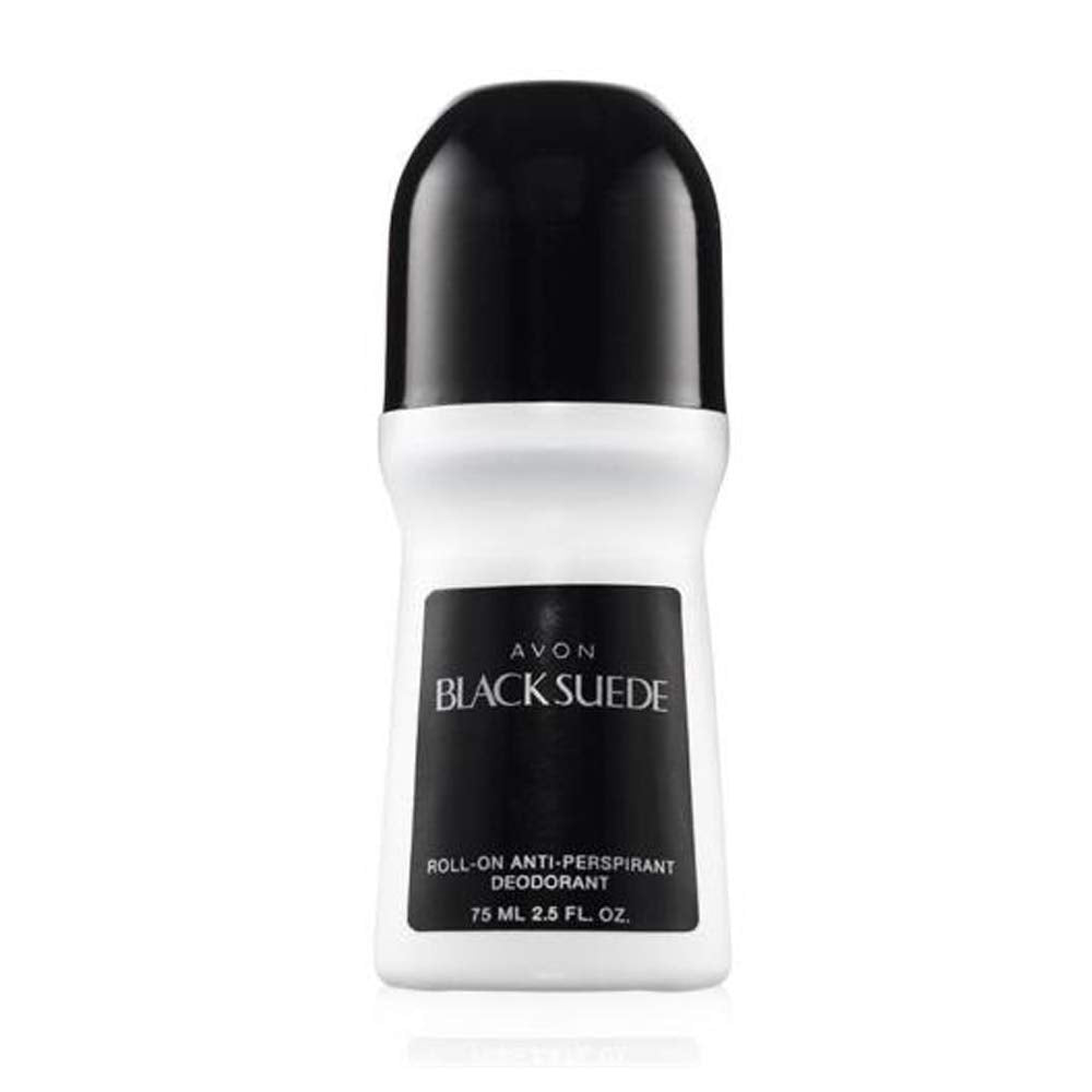 AVON Black Suede roll-on being applied for a smooth, quick-dry finish
