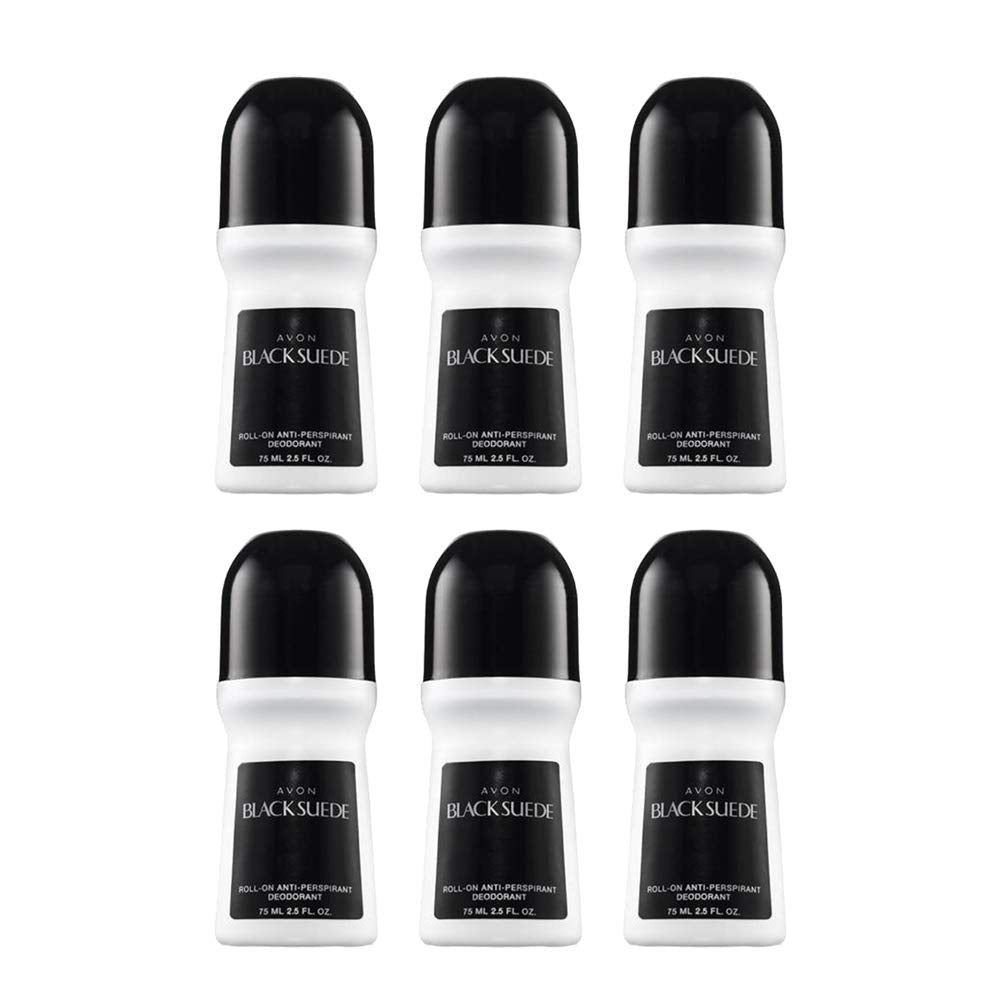 AVON Black Suede men's roll-on bottle for long-lasting freshness
