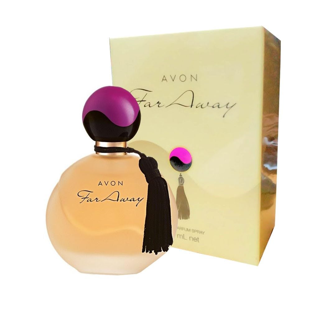 AVON Far Away spray action demonstrates easy, even application.