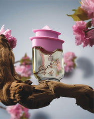 AVON Haiku Kyoto Flower acacia blossom detail highlighting delicate floral nuance.