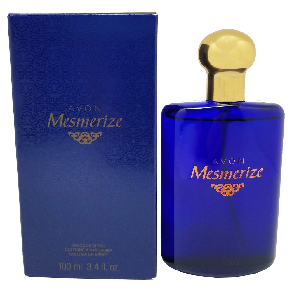 AVON Mesmerize Men bottle front view for a timeless signature scent.
