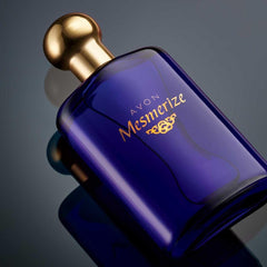 AVON Mesmerize Men cap closeup showcases sleek design and premium feel.