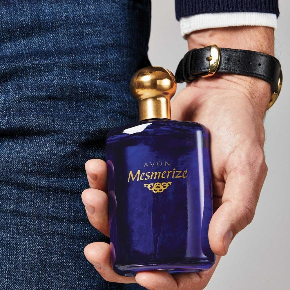 AVON Mesmerize Men style shot underscores versatile fragrance for any occasion.