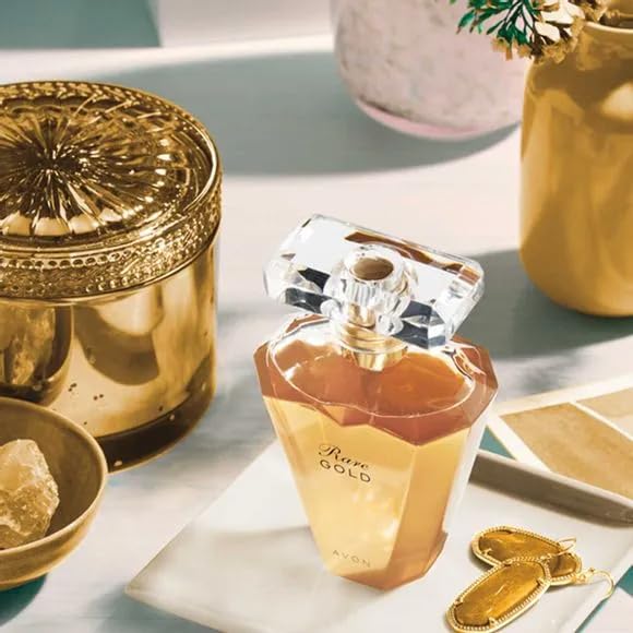 AVON Rare Gold on skin demonstrates balanced sillage and warmth.