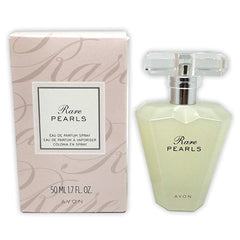 AVON Rare Pearls bottle pour shows elegant fragrance for daily wear.