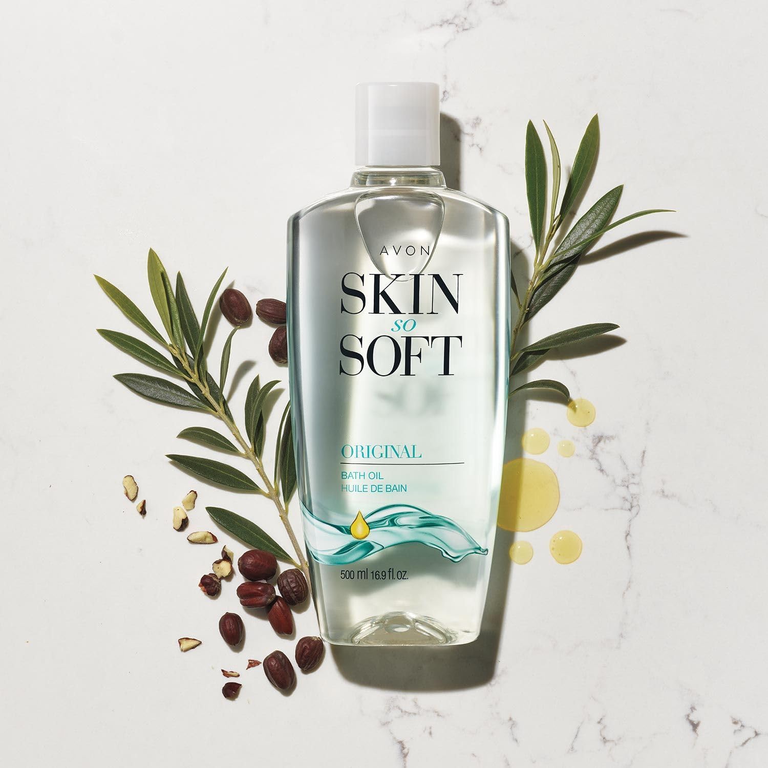 Cuidado diario de la piel con AVON Skin So Soft Original Bath Oil