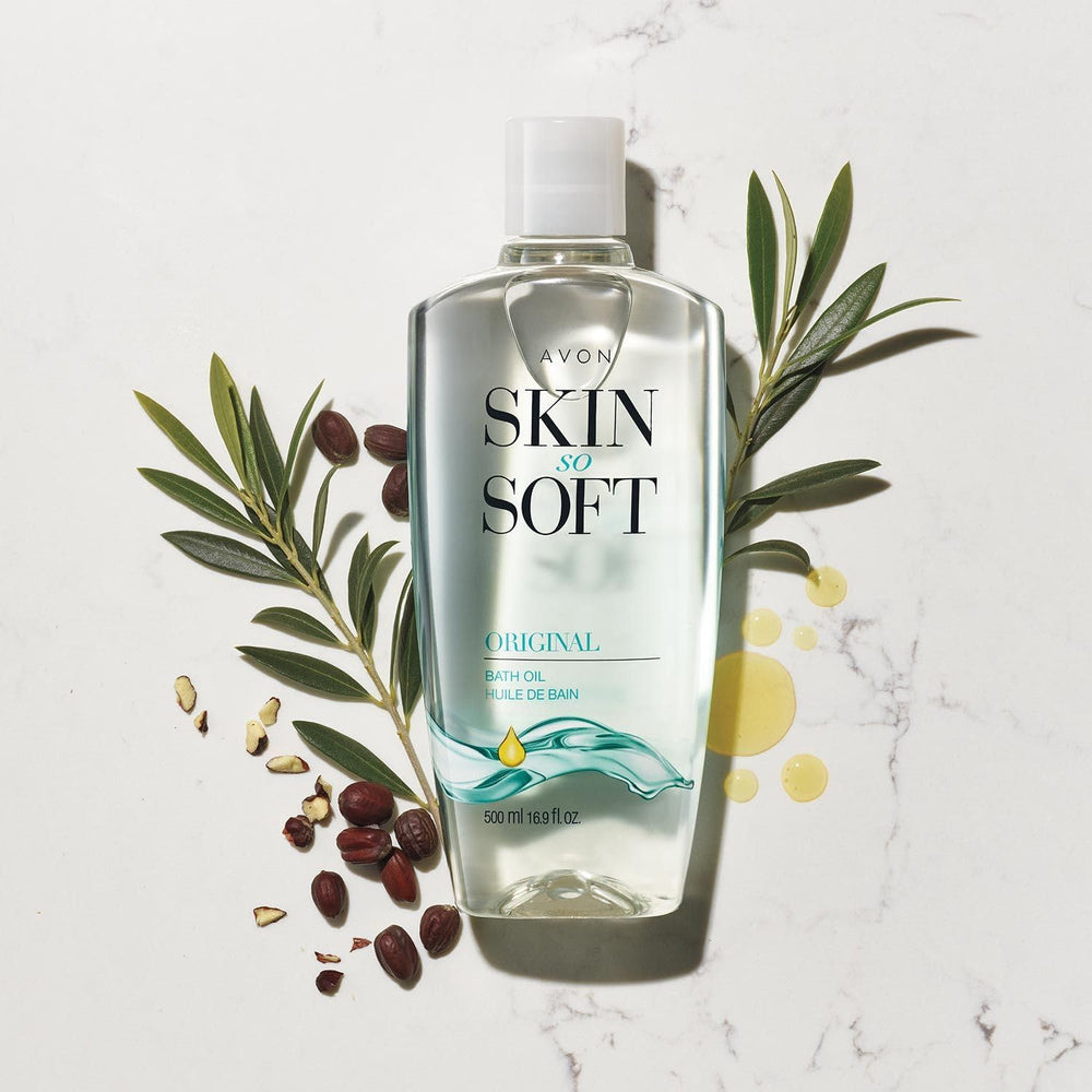 Cuidado diario de la piel con AVON Skin So Soft Original Bath Oil