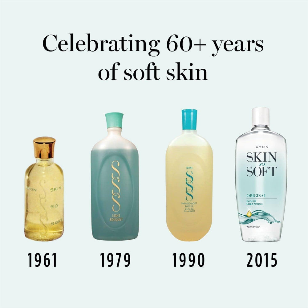 AVON Skin So Soft Original scent close-up with fresh herbal notes.